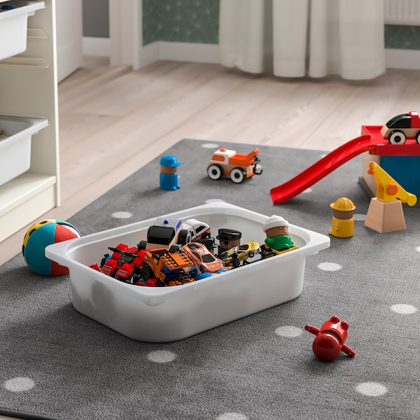 IKEA TROFAST storage combination with boxes/tray, 18 1/8x11 3/4x37 in White Gray / White, Ikea Ireland | 3870CPAOJ
