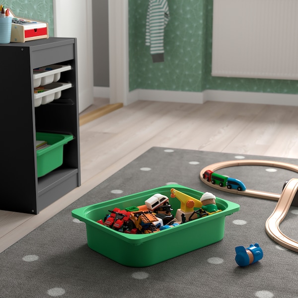IKEA TROFAST storage combination with boxes/tray, 13 3/8x17 3/8x22 in Gray Gray / Green, Ikea Ireland | 9186NMWSH