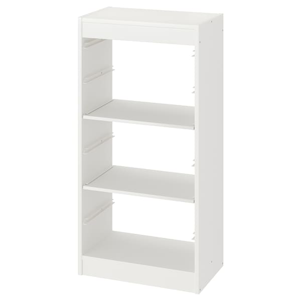 IKEA TROFAST storage combination with shelves, white, 18 1/8x11 3/4x37 in, Ikea Ireland | 5279TGMRQ