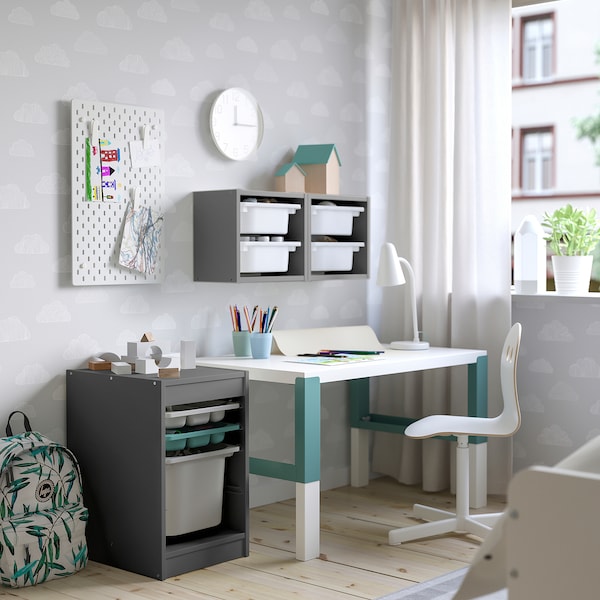 IKEA TROFAST wall storage, 13 3/8x81 ¼x11 ¾ in Gray / White, Ikea Ireland | 2615VHZRN