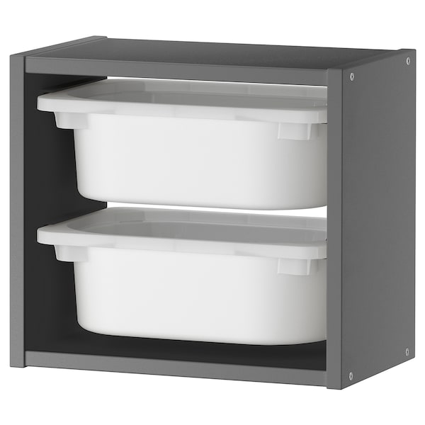 IKEA TROFAST wall storage, 13 3/8x81 ¼x11 ¾ in Gray / White, Ikea Ireland | 2615VHZRN