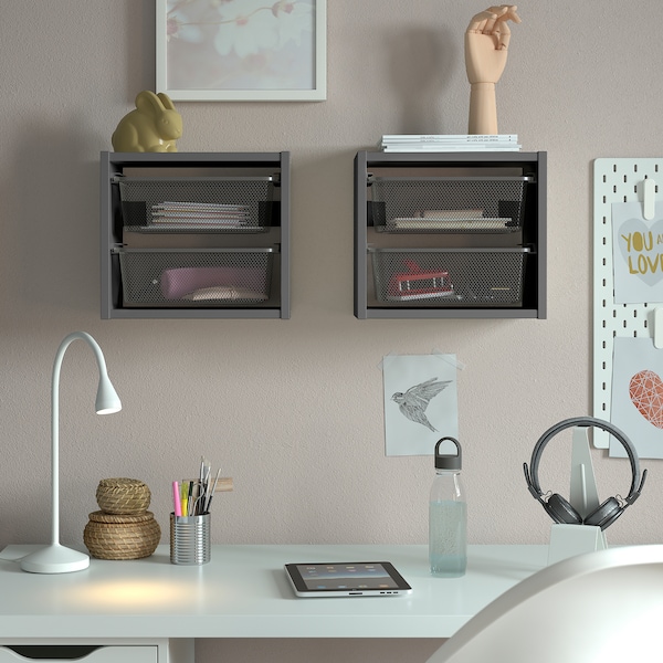 IKEA TROFAST wall storage, 13 3/8x81 ¼x11 ¾ in Gray / Dark Gray, Ikea Ireland | 1573RUIVM