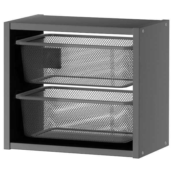 IKEA TROFAST wall storage, 13 3/8x81 ¼x11 ¾ in Gray / Dark Gray, Ikea Ireland | 1573RUIVM