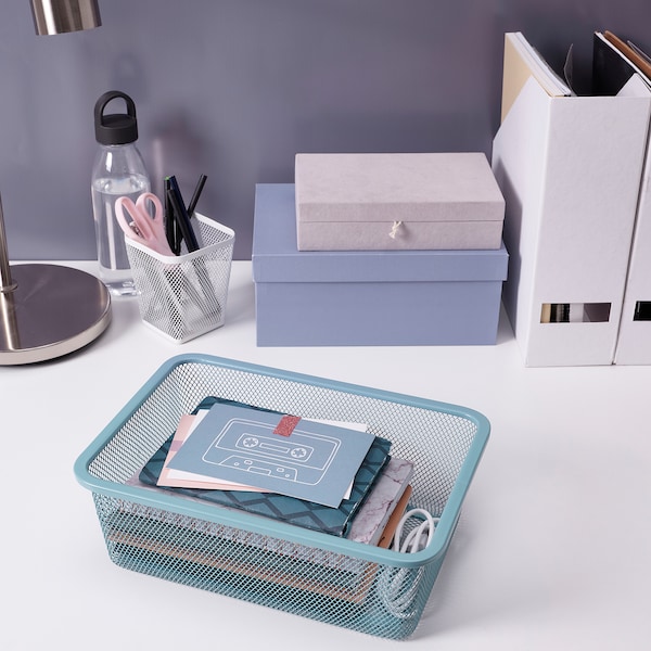 IKEA TROFAST wall storage, 13 3/8x81 ¼x11 ¾ in Gray / Gray / Blue, Ikea Ireland | 5497PKUAO