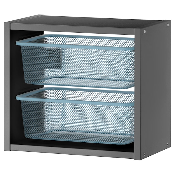 IKEA TROFAST wall storage, 13 3/8x81 ¼x11 ¾ in Gray / Gray / Blue, Ikea Ireland | 5497PKUAO