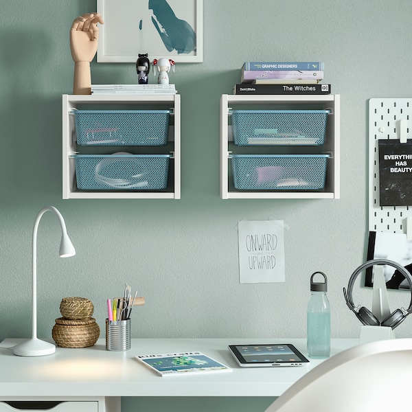 IKEA TROFAST wall storage, 13 3/8x8 1/4x11 3/4 in White / Gray / Blue, Ikea Ireland | 0216WXRIK