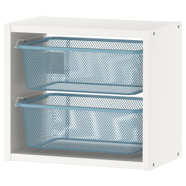 IKEA TROFAST wall storage, 13 3/8x8 1/4x11 3/4 in White / Gray / Blue, Ikea Ireland | 0216WXRIK