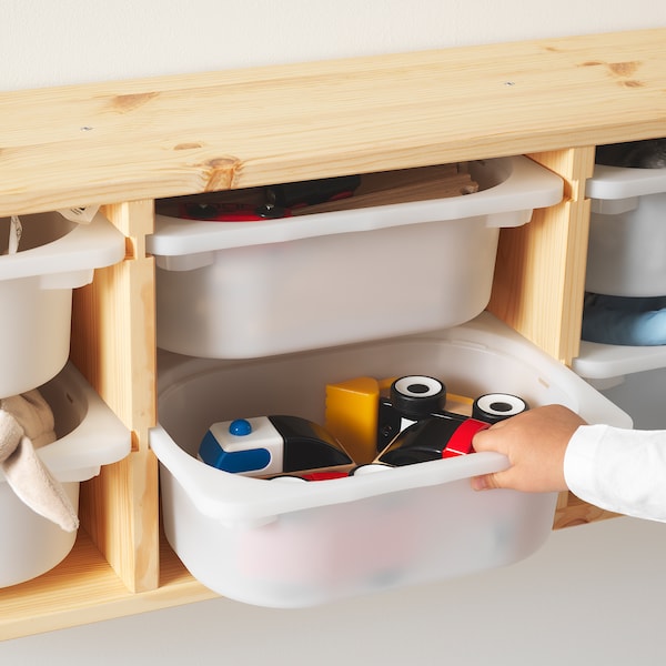 IKEA TROFAST wall storage, 36 5/8x8 1/4x11 3/4 in Light White Stained Pine / White, Ikea Ireland | 1423ZYSLR