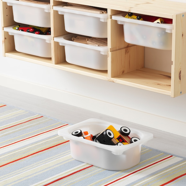 IKEA TROFAST wall storage, 36 5/8x8 1/4x11 3/4 in Light White Stained Pine / White, Ikea Ireland | 1423ZYSLR