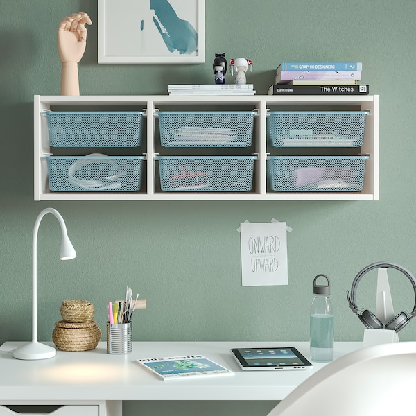 IKEA TROFAST wall storage, 39x8 1/4x11 3/4 in White / Gray / Blue, Ikea Ireland | 2480VSELN