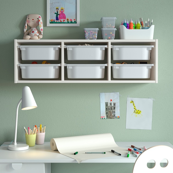 IKEA TROFAST wall storage, 39x8 ¼x11 ¾ in White / White, Ikea Ireland | 3678KDHQP