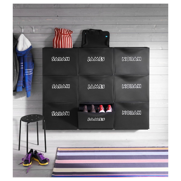IKEA TRONES shoe/storage cabinet, black, 20 1/2x7 1/8x15 3/8 in, 2 pack, Ikea Ireland | 2163QBLNE