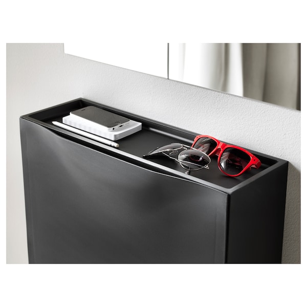 IKEA TRONES shoe/storage cabinet, black, 20 1/2x7 1/8x15 3/8 in, 2 pack, Ikea Ireland | 2163QBLNE