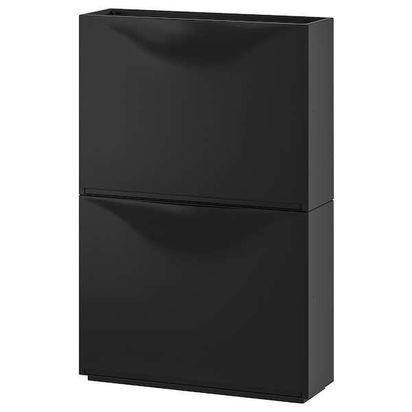 IKEA TRONES shoe/storage cabinet, black, 20 1/2x7 1/8x15 3/8 in, 2 pack, Ikea Ireland | 2163QBLNE