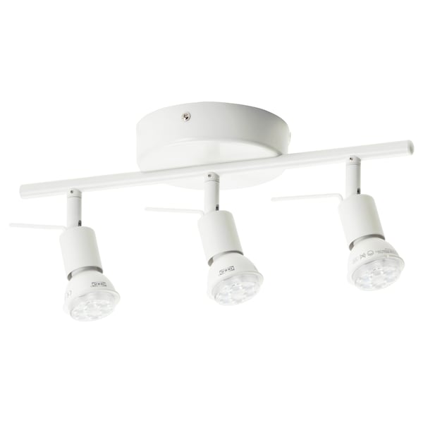 IKEA TROSS ceiling track, 3 spotlights, white, Ikea Ireland | 5419XUBWJ