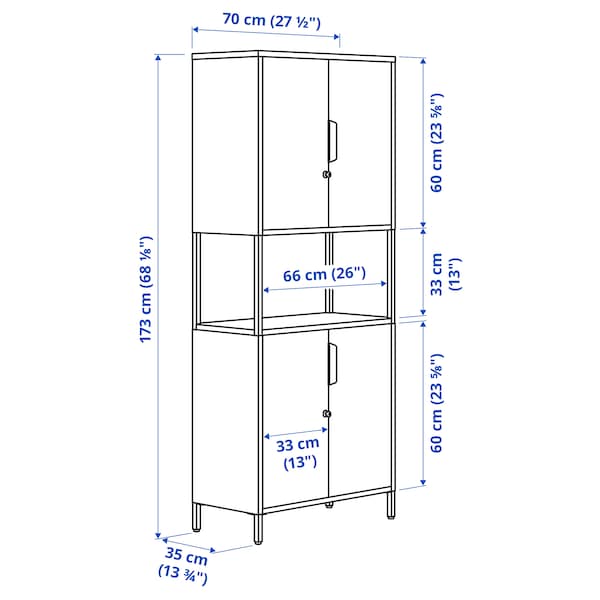 IKEA TROTTEN cabinet with doors, 27 1/2x13 3/4x68 1/8 in White, Ikea Ireland | 9258ZJLSA