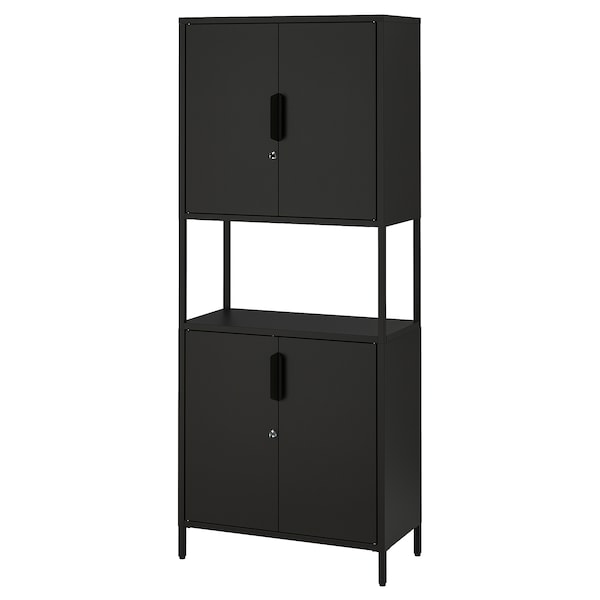 IKEA TROTTEN cabinet with doors, 27 1/2x13 3/4x68 1/8 in Anthracite, Ikea Ireland | 5308VBLCG