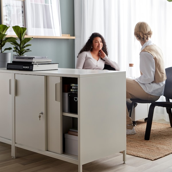 IKEA TROTTEN cabinet with sliding doors, 31 1/2x21 5/8x29 1/2 in White, Ikea Ireland | 0934STVEN