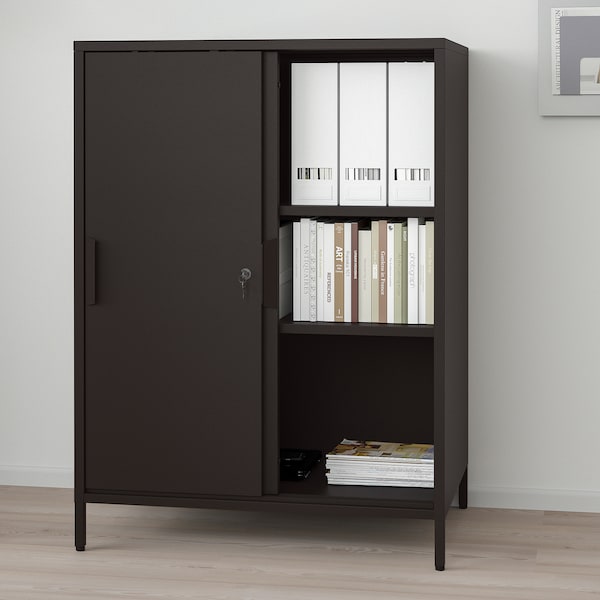 IKEA TROTTEN cabinet with sliding doors, 31 1/2x21 5/8x43 1/4 in Anthracite, Ikea Ireland | 8013AOHGY