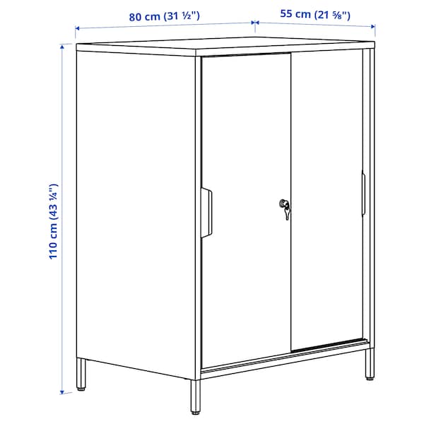 IKEA TROTTEN cabinet with sliding doors, 31 1/2x21 5/8x43 1/4 in Anthracite, Ikea Ireland | 8013AOHGY