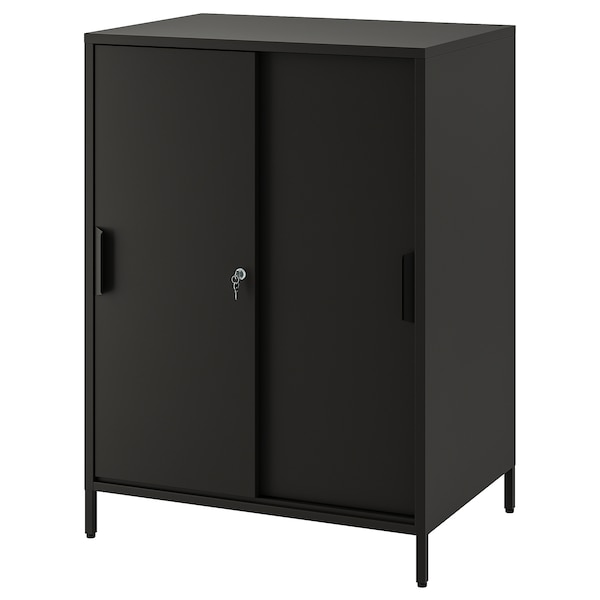 IKEA TROTTEN cabinet with sliding doors, 31 1/2x21 5/8x43 1/4 in Anthracite, Ikea Ireland | 8013AOHGY