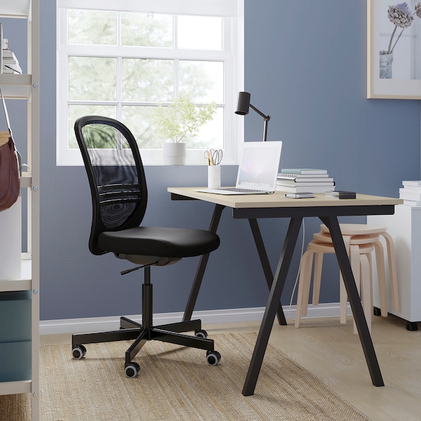 IKEA TROTTEN desk, 47 1/4x27 1/2 in Beige / Anthracite, Ikea Ireland | 1456EVJHL