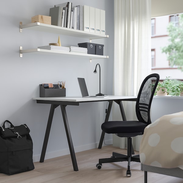 IKEA TROTTEN desk, 47 1/4x27 1/2 in White / Anthracite, Ikea Ireland | 6804HGBEF