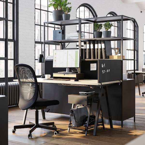 IKEA TROTTEN desk, 63x31 1/2 in Beige / Anthracite, Ikea Ireland | 7405RPCEN