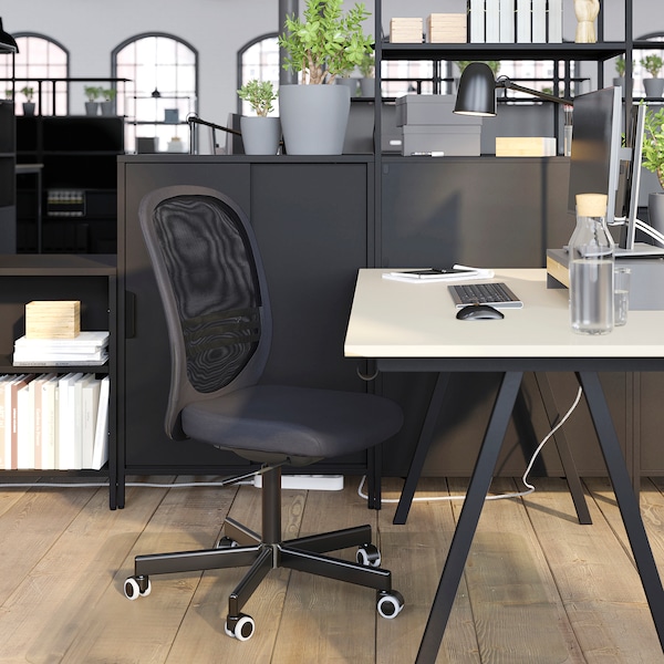 IKEA TROTTEN desk, 63x31 1/2 in Beige / Anthracite, Ikea Ireland | 7405RPCEN