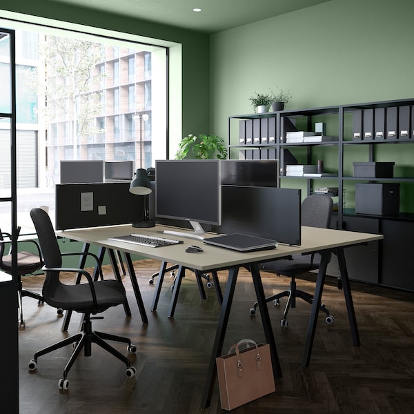IKEA TROTTEN desk, 63x31 1/2 in Beige / Anthracite, Ikea Ireland | 7405RPCEN