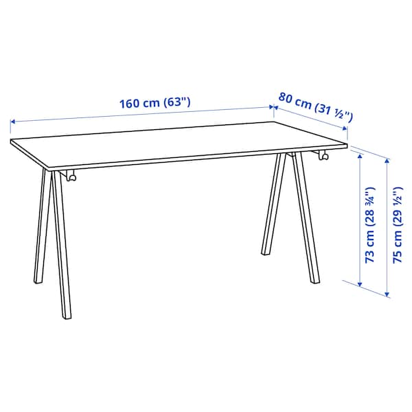 IKEA TROTTEN desk, 63x31 1/2 in Beige / Anthracite, Ikea Ireland | 7405RPCEN