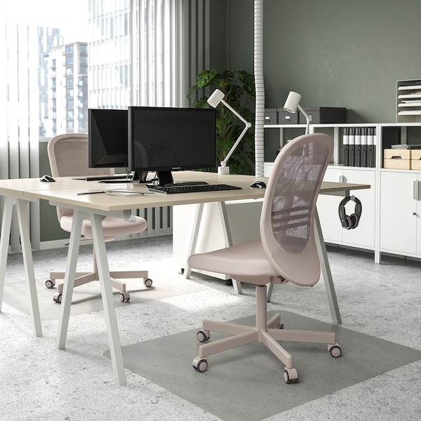IKEA TROTTEN desk, 63x31 1/2 in Beige / White, Ikea Ireland | 4867EKFTS