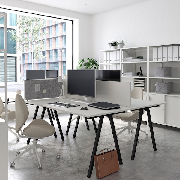 IKEA TROTTEN desk, 63x31 1/2 in White / Anthracite, Ikea Ireland | 5049IBXSR