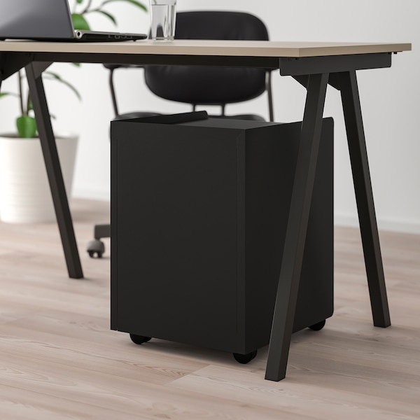 IKEA TROTTEN drawer unit w 2 drawers on casters Anthracite, Ikea Ireland | 9321AZCQR