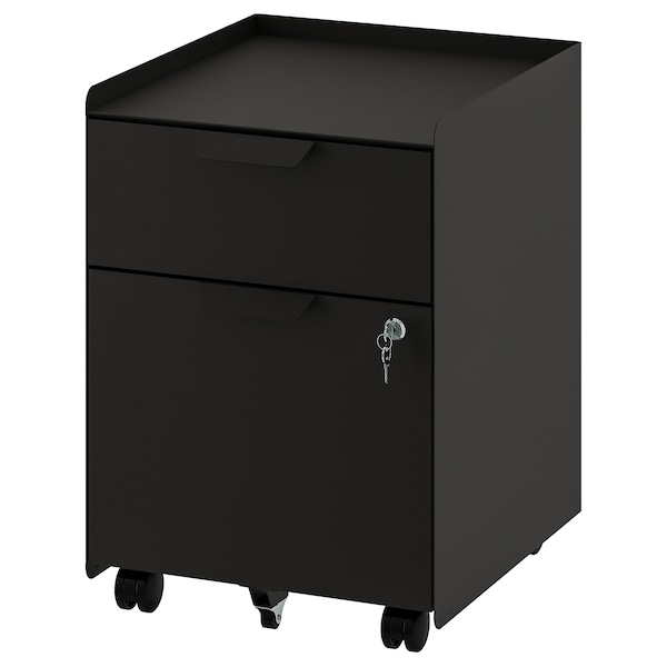 IKEA TROTTEN drawer unit w 2 drawers on casters Anthracite, Ikea Ireland | 9321AZCQR