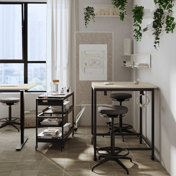 IKEA TROTTEN table, 31 1/2x31 1/2 in Beige / Anthracite, Ikea Ireland | 2081AYEDB