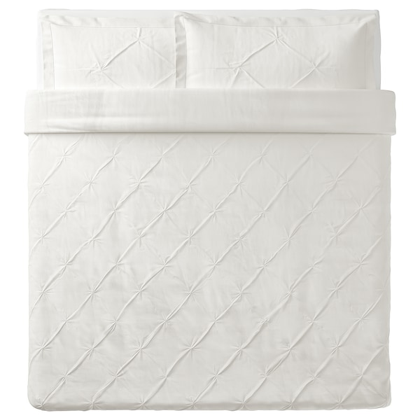 IKEA TRUBBTÅG duvet cover and pillowcase(s), King White, Ikea Ireland | 1894MERGW