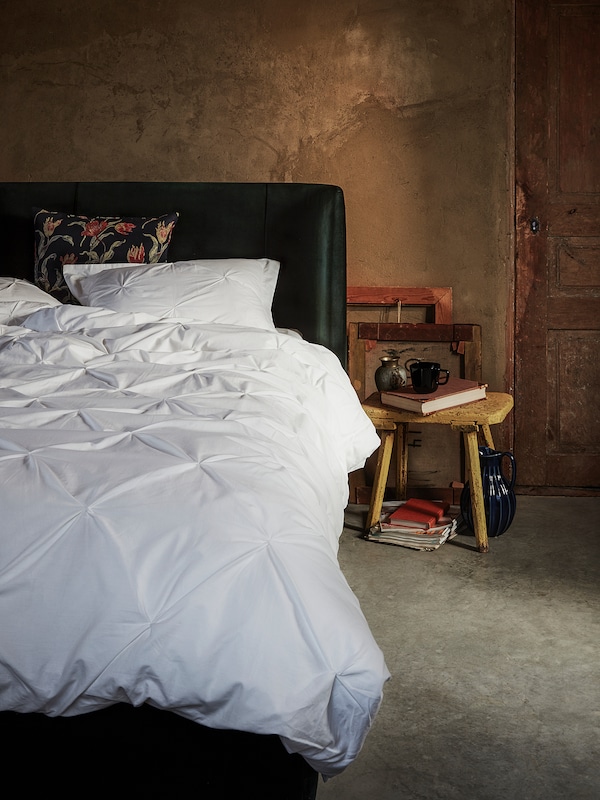 IKEA TRUBBTÅG duvet cover and pillowcase(s), King White, Ikea Ireland | 1894MERGW