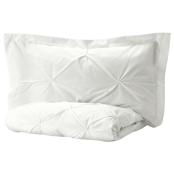 IKEA TRUBBTÅG duvet cover and pillowcase(s), King White, Ikea Ireland | 1894MERGW