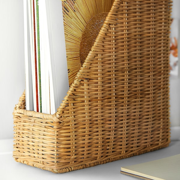 IKEA TRUMMIS magazine file, handmade rattan, Ikea Ireland | 6871AEIJR