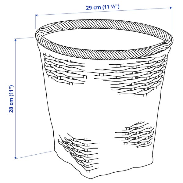 IKEA TRUMMIS wastepaper basket, handmade rattan, Ikea Ireland | 9576NMLRF