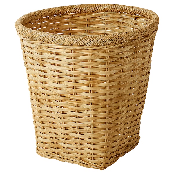IKEA TRUMMIS wastepaper basket, handmade rattan, Ikea Ireland | 9576NMLRF