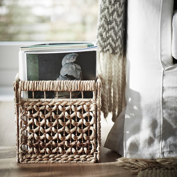 IKEA TÄTING basket, banana leaves/natural, 13 ¾x9 ¾x9 ¾ in, Ikea Ireland | 4920ZLNJE
