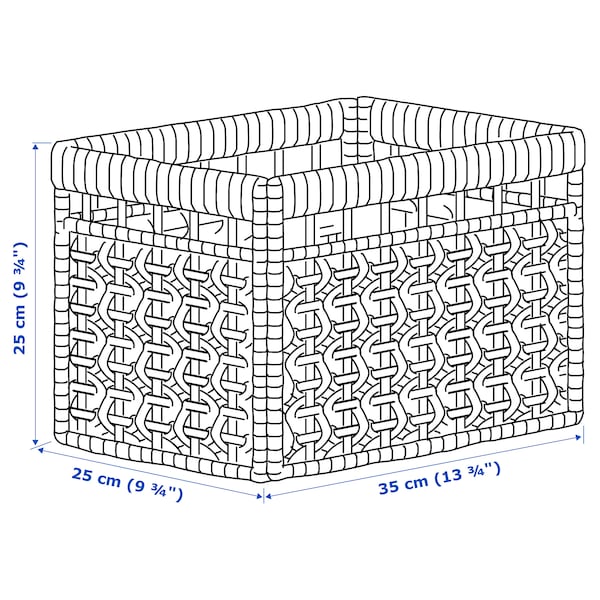 IKEA TÄTING basket, banana leaves/natural, 13 ¾x9 ¾x9 ¾ in, Ikea Ireland | 4920ZLNJE