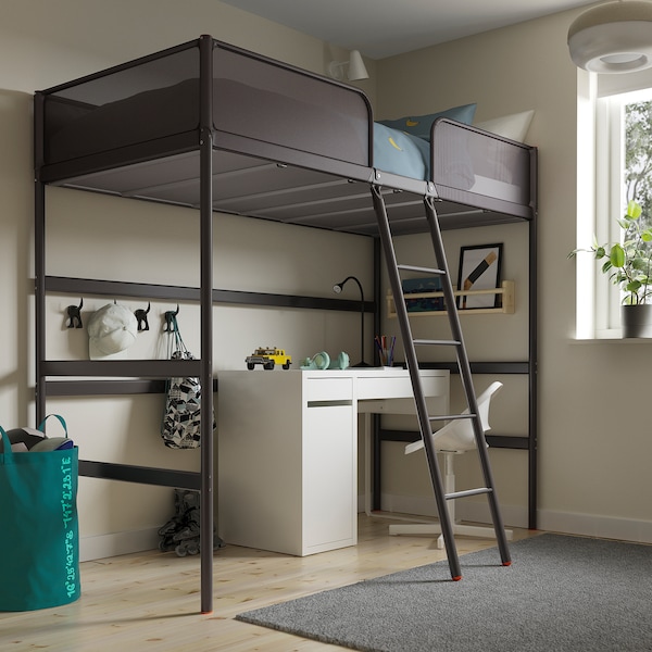 IKEA TUFFING Loft bed frame, Twin Dark Gray, Ikea Ireland | 7041WRCOQ