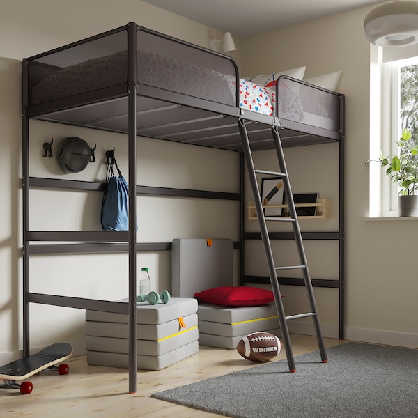 IKEA TUFFING Loft bed frame, Twin Dark Gray, Ikea Ireland | 7041WRCOQ