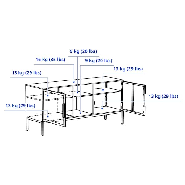 IKEA TULLSTORP TV unit, gray, 44 7/8x13 3/4x20 7/8 in, Ikea Ireland | 5106NIJTZ