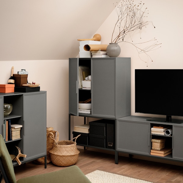 IKEA TULLSTORP cabinet, gray, 28 1/2x13 3/4x49 5/8 in, Ikea Ireland | 9570EOUWB