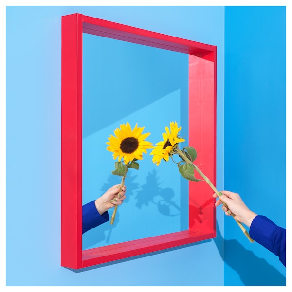 IKEA TURBOKASTANJ mirror, red, 29 1/2x29 1/2 in, Ikea Ireland | 6821NPDZS