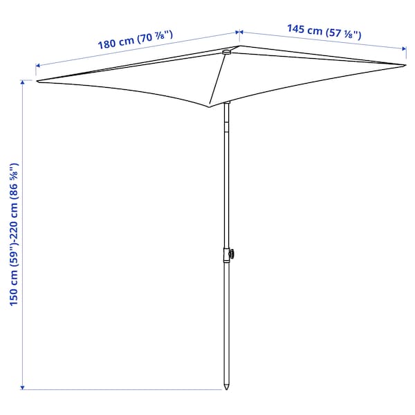 IKEA TVETÖ umbrella, tilting/gray-beige white, 70 7/8x57 1/8 in, Ikea Ireland | 9137FYRTP
